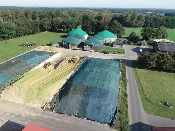 Luftbild der Biogasanlage auf Gut Hülsenberg Luftbild der Biogasanlage auf Gut Hülsenberg